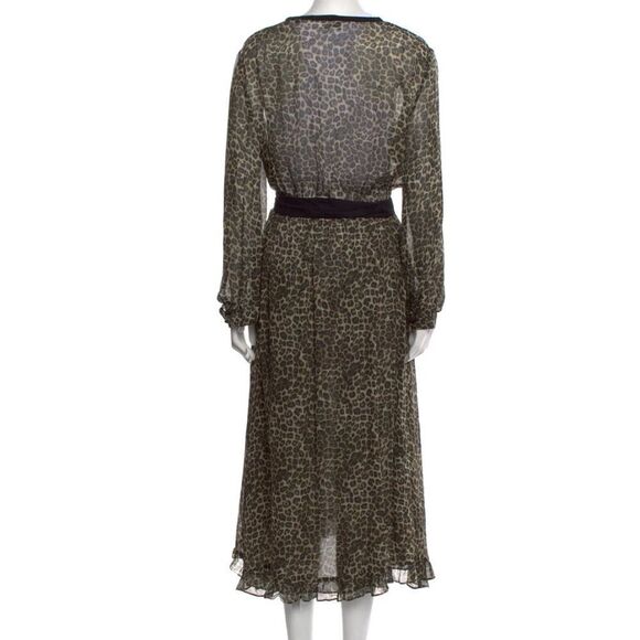 The Kooples Leopard Print Midi Dress(Size 1,Small) - Picture 11 of 11